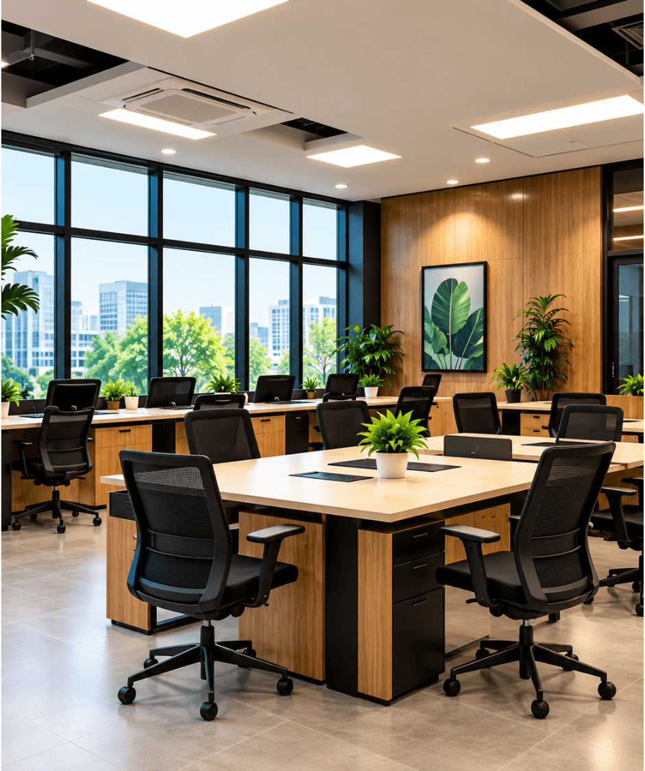 Professional coworking workspace